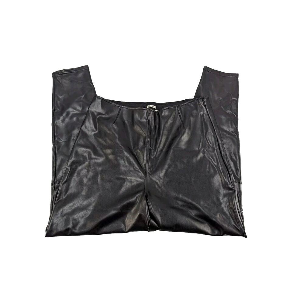 XL Abercrombie & Fitch Curve Love Black Vegan Leather Womens‎ Pants New NWT
